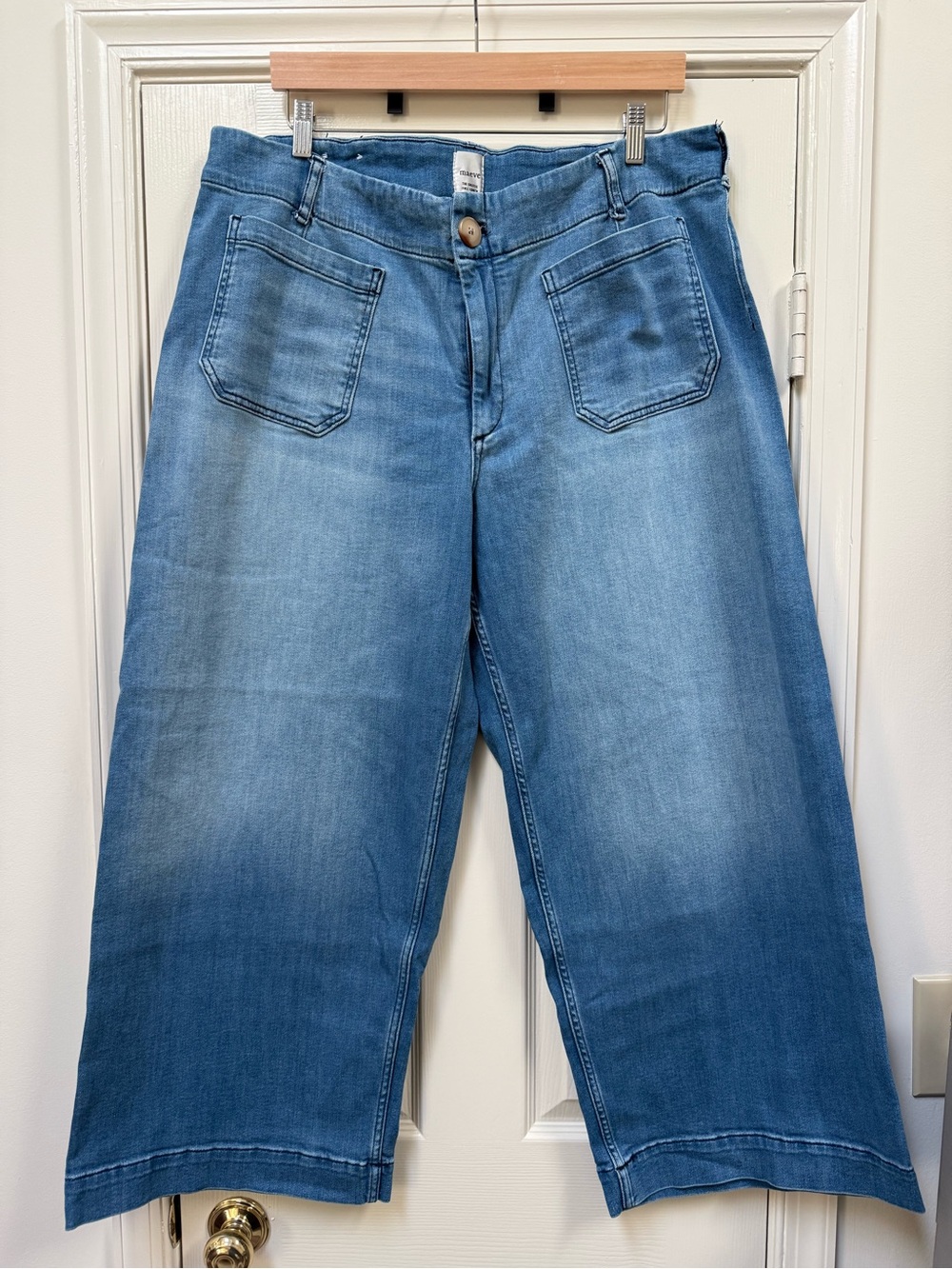Maeve for Anthropologie Colette High-Rise Wide-Leg Full Length Jeans Sz 18W EUC
